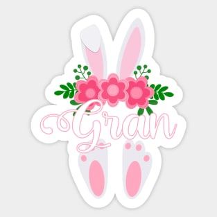 EASTER BUNNY GRAN FOR HER - MATCHING EASTER SHIRTS FOR WHOLE FAMILY Sticker